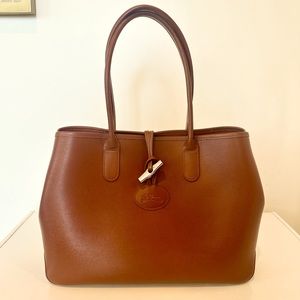 Longchamp Large Roseau leather Tote bag